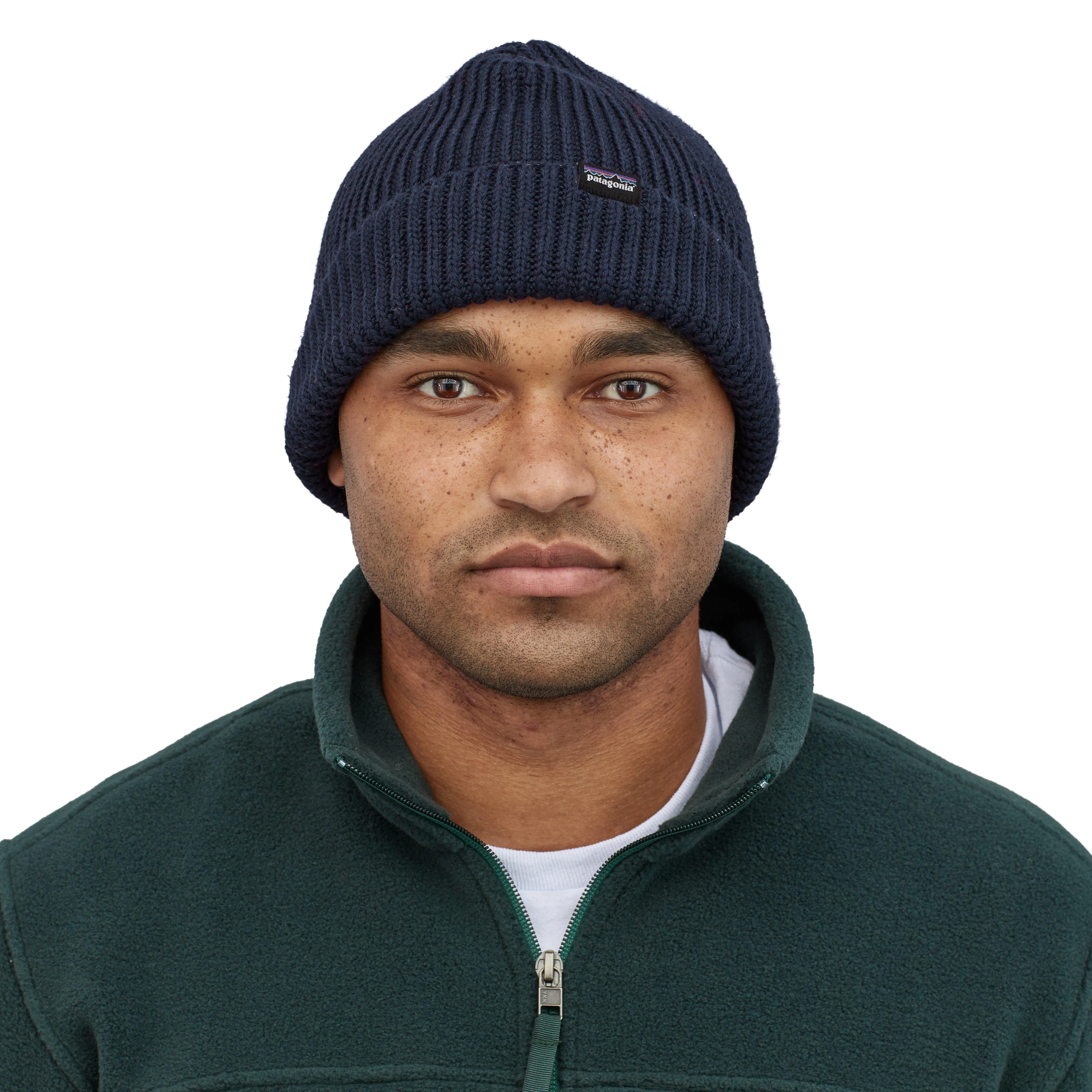 Fisherman's Rolled Beanie - Navy Blue | Hats & Beanies UK