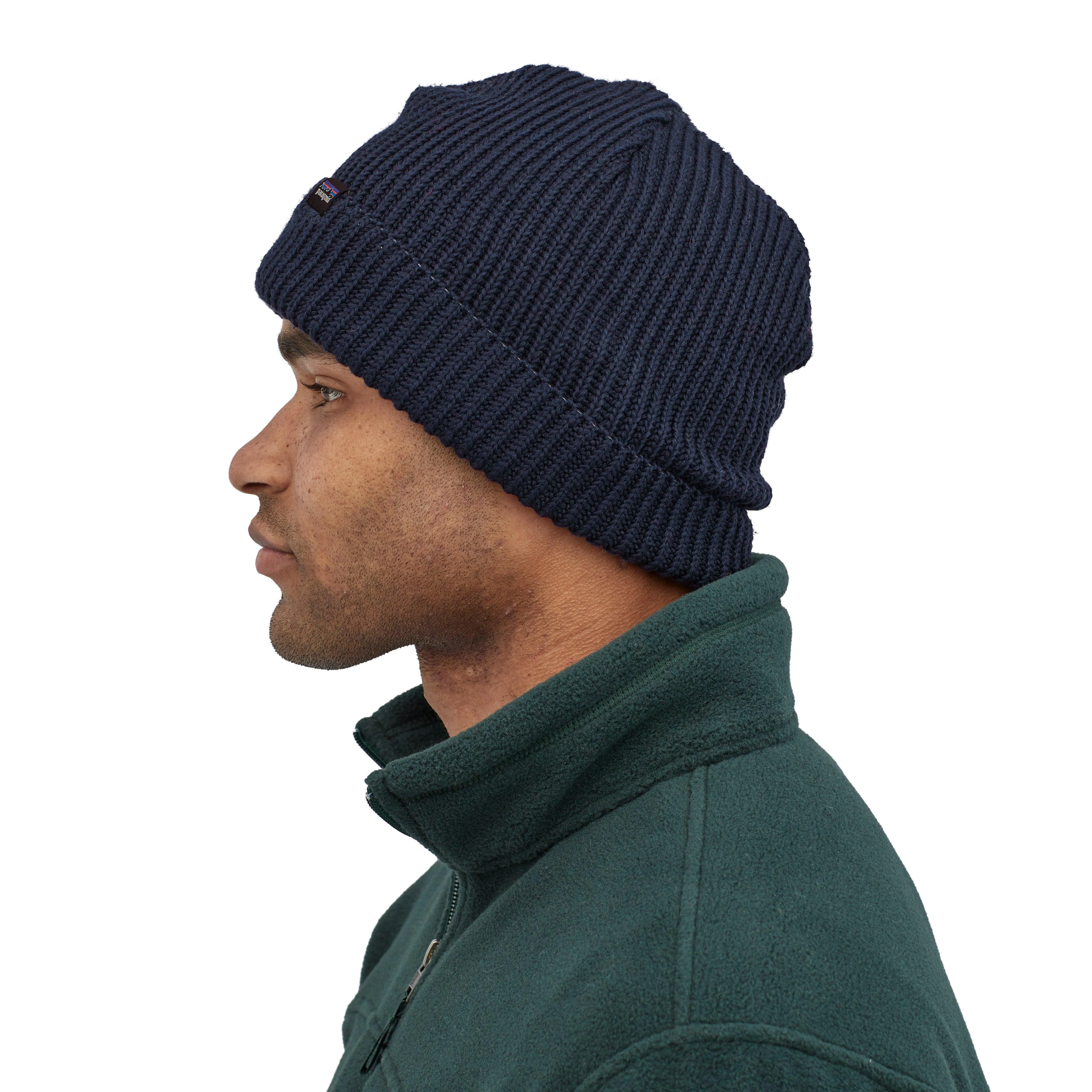 Fisherman's Rolled Beanie - Navy Blue | Hats & Beanies UK