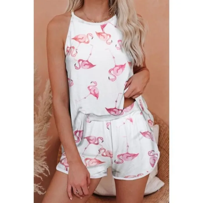 Flamingo Print Sleeveless PJs