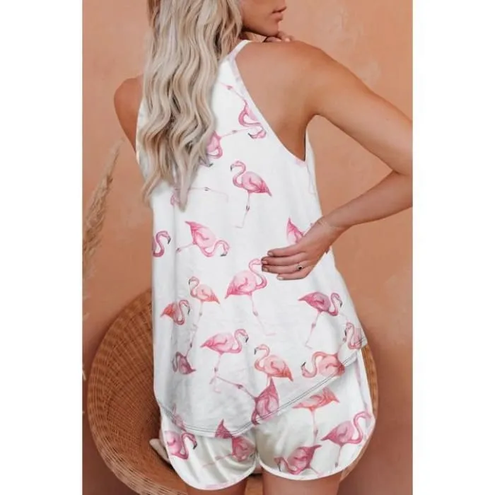 Flamingo Print Sleeveless PJs