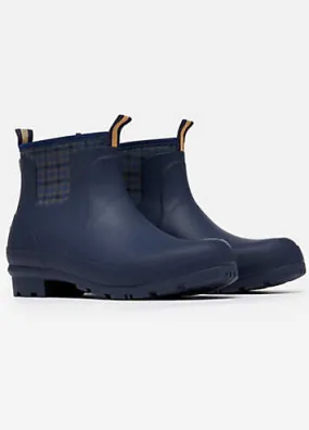 Foxton Navy Neoprene Lined Ankle Wellies by Joules | Look Again