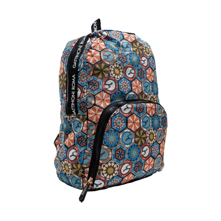 Gattinoni Roma BENTF 8104 06 Backpack  Zaino Large Teodosia Easy Chic Richiudibile Multicolor