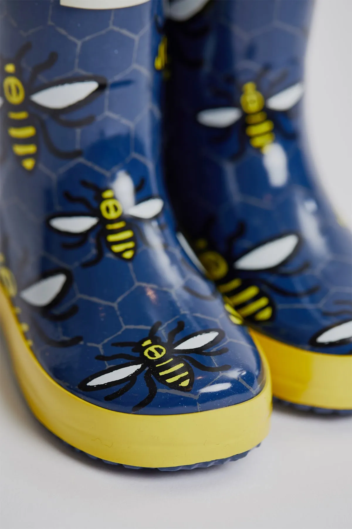 GRASS & AIR - Infant Worker Bee Wellies in Navy