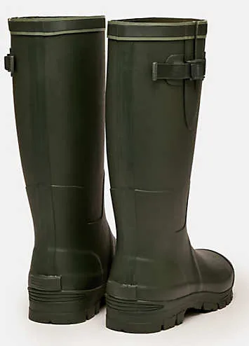 Heritage Green Adjustable Neoprene Lined Tall Wellies by Joules | Look Again