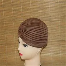 India Caps Retro Headb  Hijab Turban Dual Purpose Solid Pleated Women Kerchief Headwear Shower Hat SM6