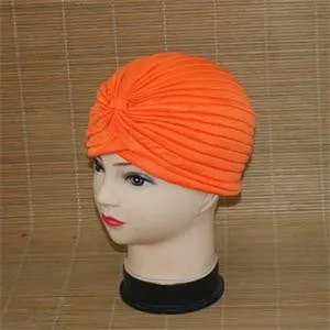 India Caps Retro Headb  Hijab Turban Dual Purpose Solid Pleated Women Kerchief Headwear Shower Hat SM6