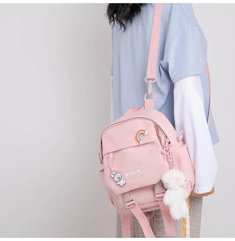 INS PASTEL PURPLE LIGHTWEIGHT MINI SMALL BACKPACK BY90109