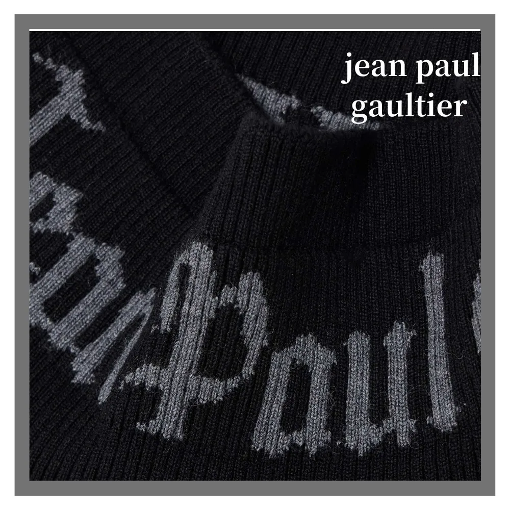 JeanPaul GAULTIER  |Casual Style Wool Rib Long Sleeves High-Neck Logo