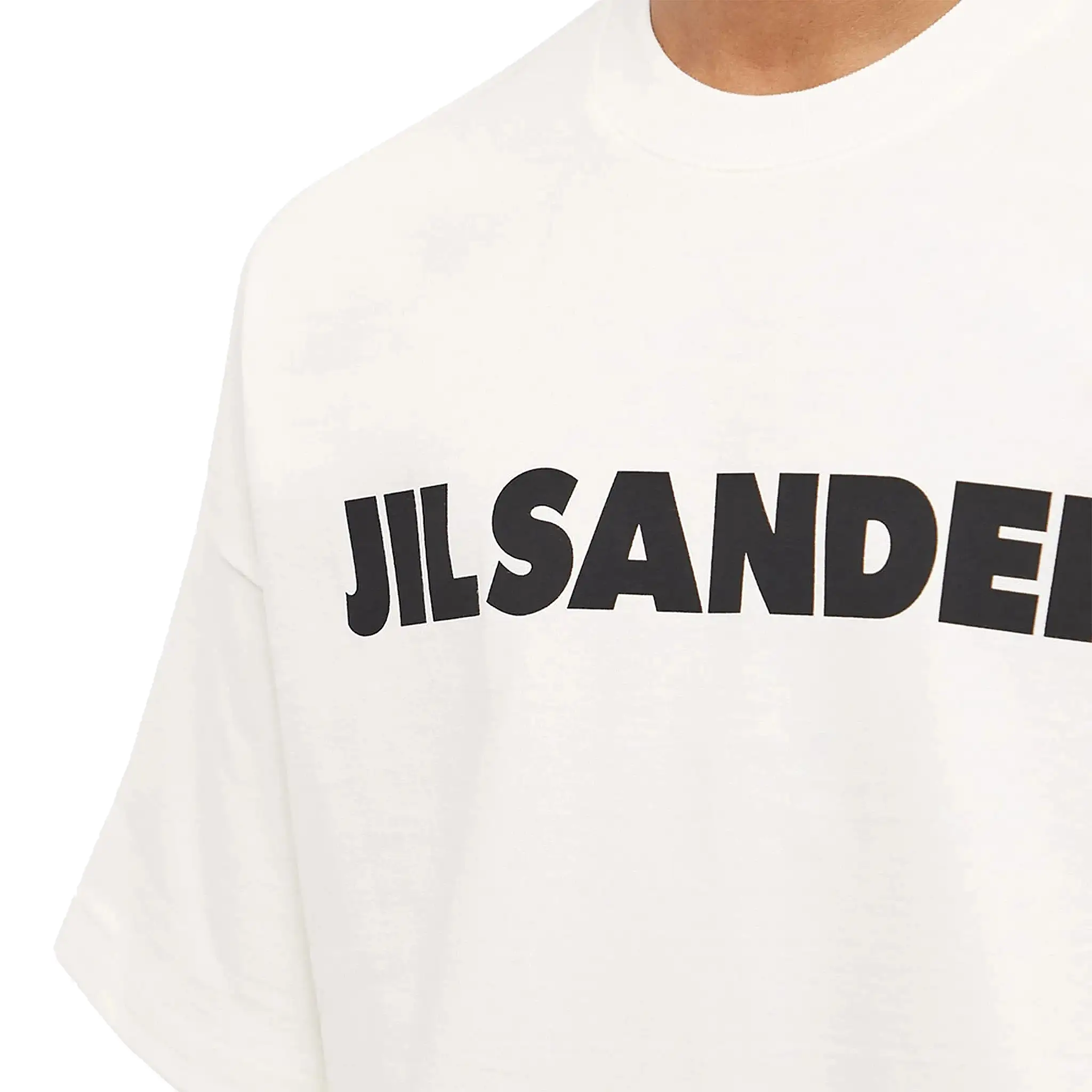 Jil Sander Logo Printed Cosmic Latte T Shirt