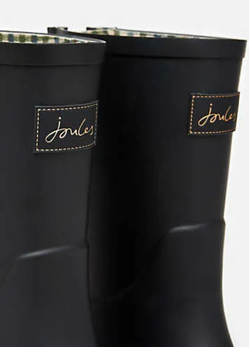 Joules Wistow Black Adjustable Mid Calf Wellies | Kaleidoscope