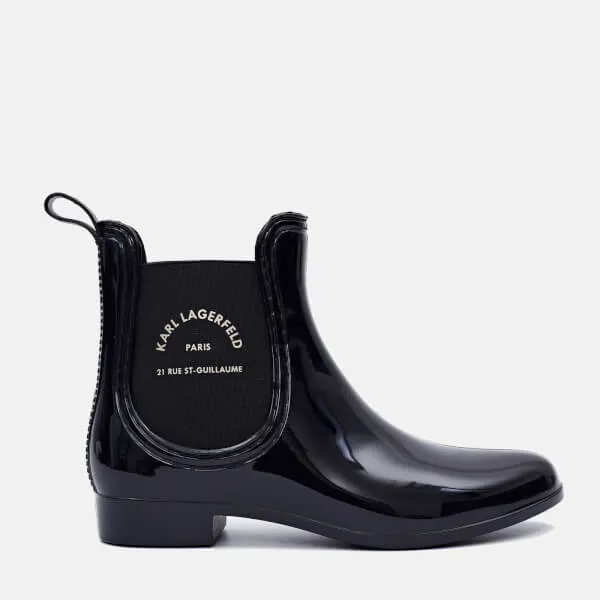 KARL LAGERFELD Women's Kalosh II Maison Karl Short Wellies - Black