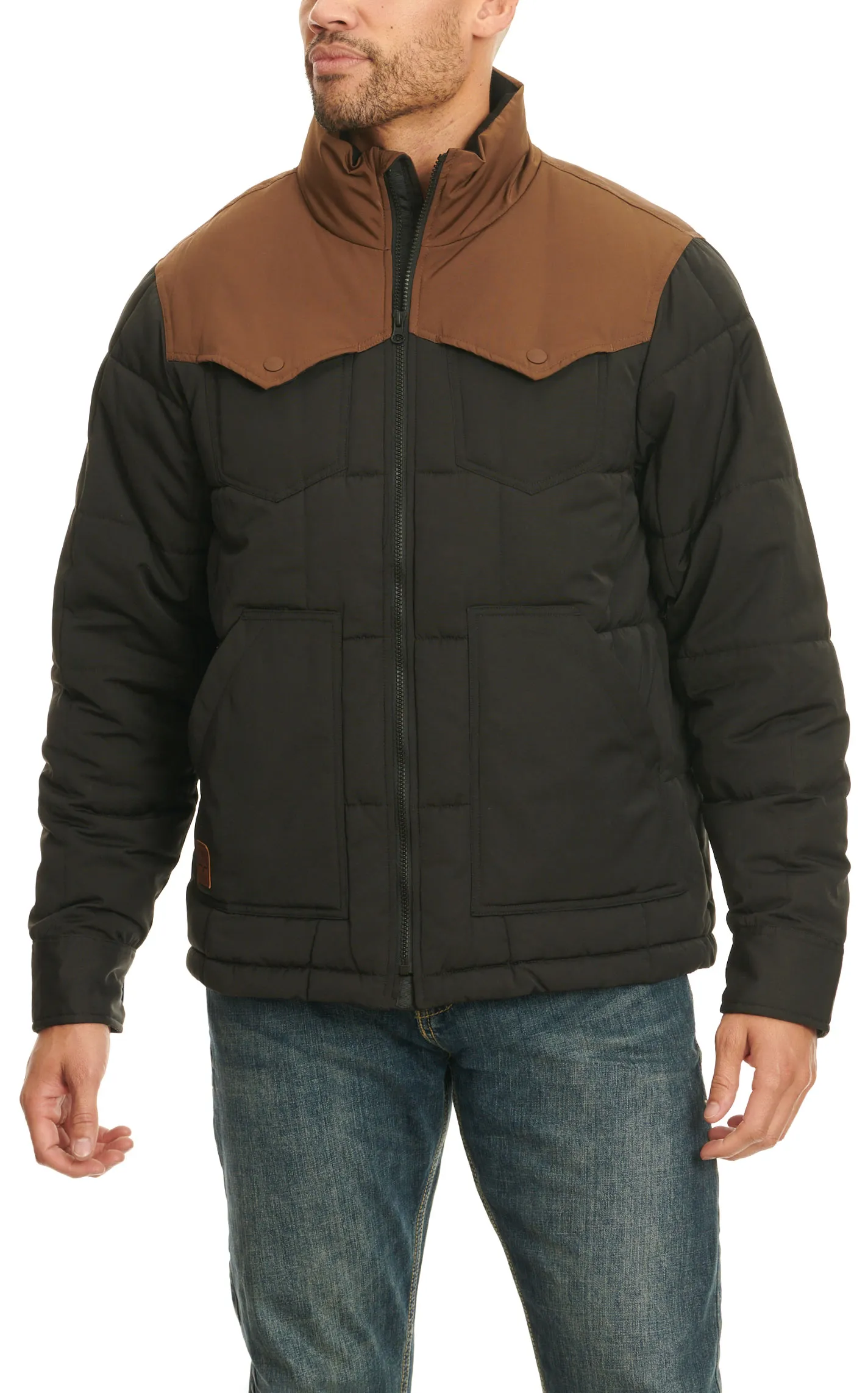 Kimes Ranch Men's Colt Rich Coffee & Black Quilted Weather Resistant Jacket