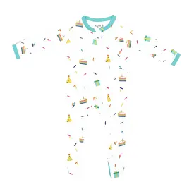 Kyte Baby Printed Zippered Footie in Cloud Party