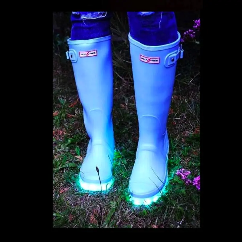 Ladies Light up Flashez Wellies - Candy Blue