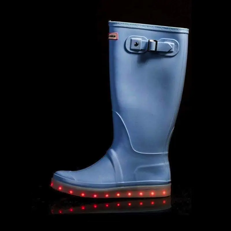 Ladies Light up Flashez Wellies - Candy Blue