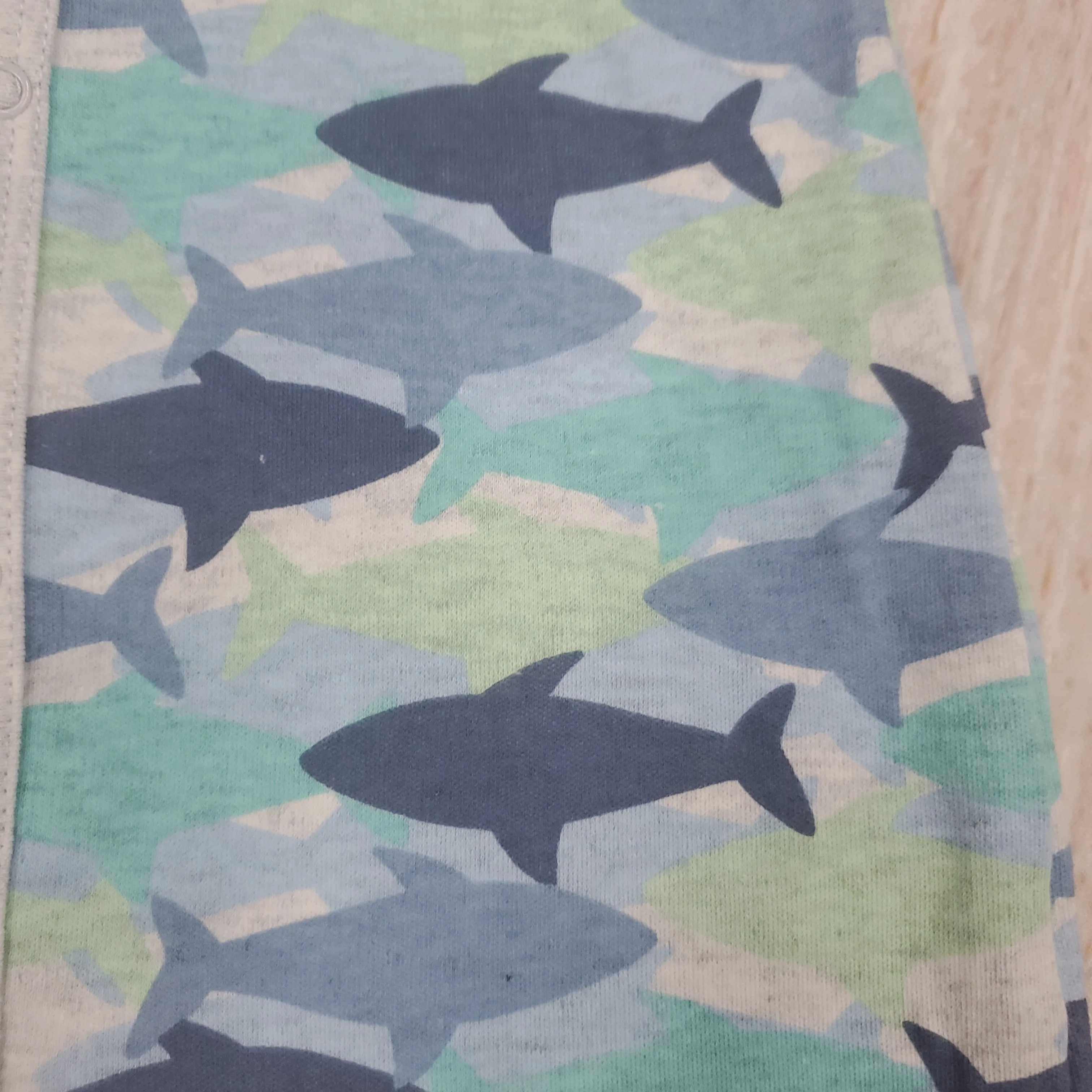 Little Me Shark 2 pk Rompers