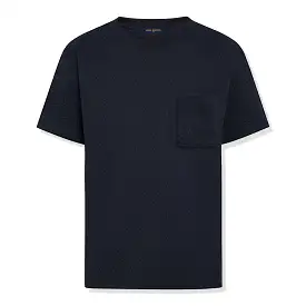 Louis Vuitton Monogram Signature 3D Pocket Cotton T Shirt Dark Blue