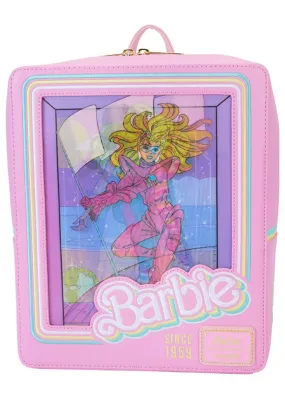 Loungefly Mattel Barbie Doll Box Triple Lenticular Backpack Pink