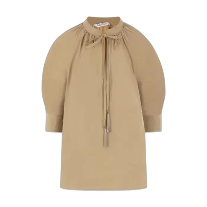 MaxMara  |Cropped Plain Office Style Elegant Style Shirts & Blouses