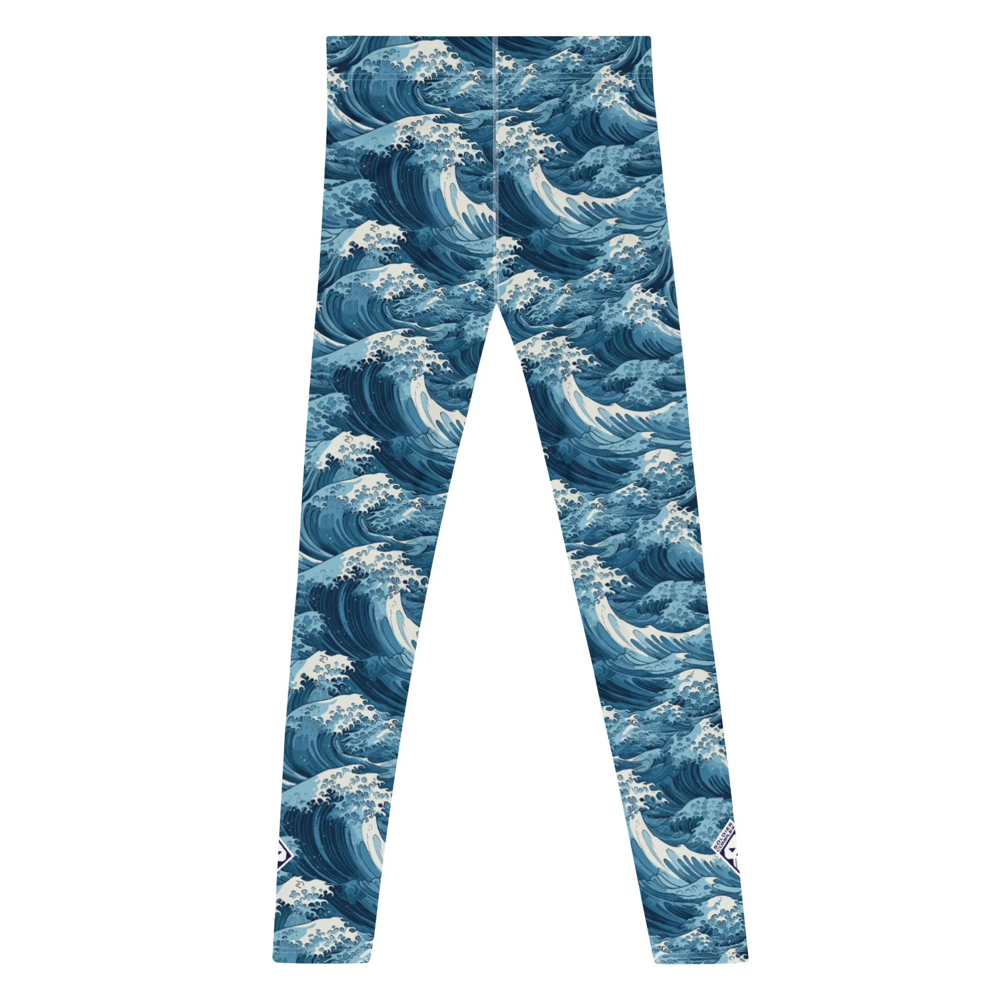 Men's Athletic Leggings - The Great Wave Off Kanagawa 001