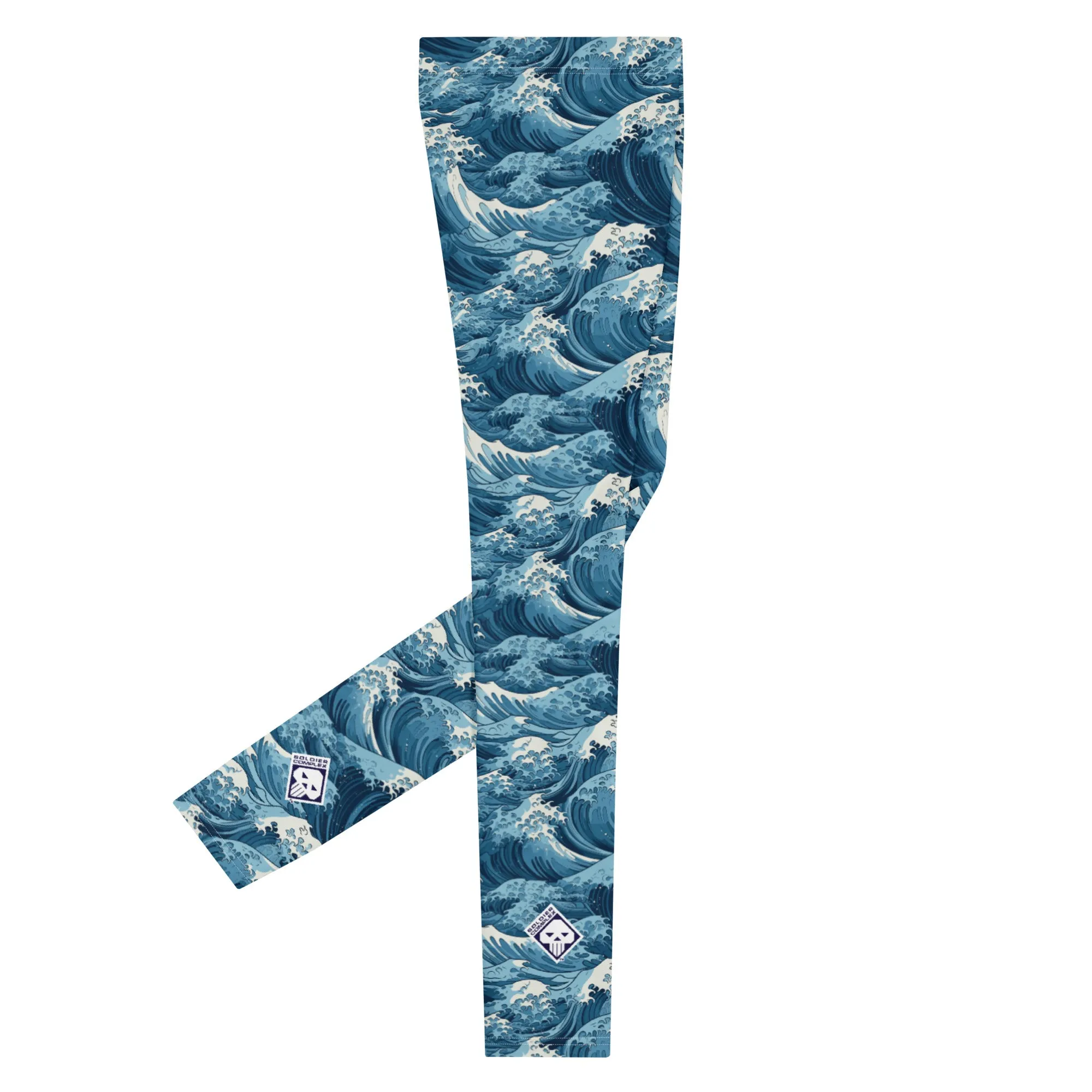 Men's Athletic Leggings - The Great Wave Off Kanagawa 001