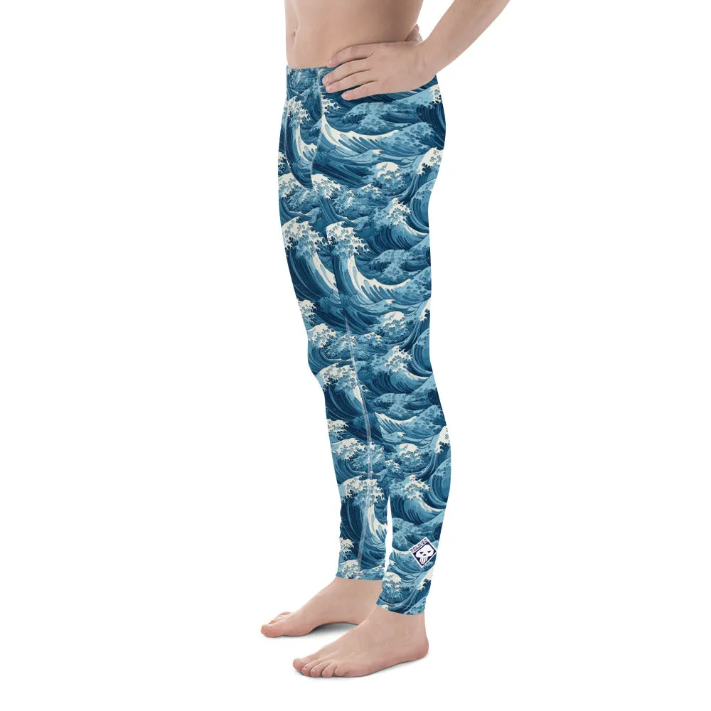 Men's Athletic Leggings - The Great Wave Off Kanagawa 001