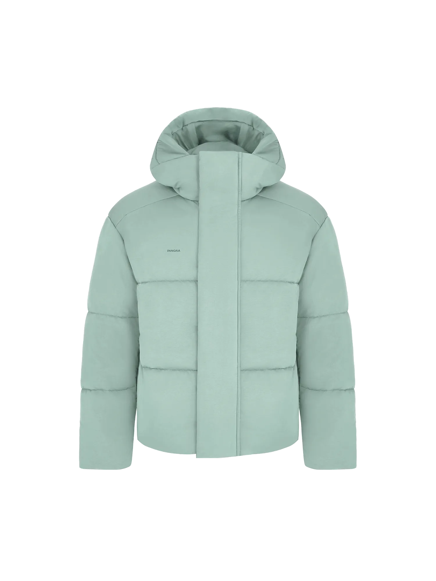 Men’s Flower-Warmth Recycled Nylon Puffer—eucalyptus blue