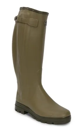 Men's Le Chameu Chasseur Leather Lined Wide Calf Full Zip Wellies