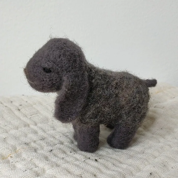 Midos Tail Hand Felted Lamb Grey