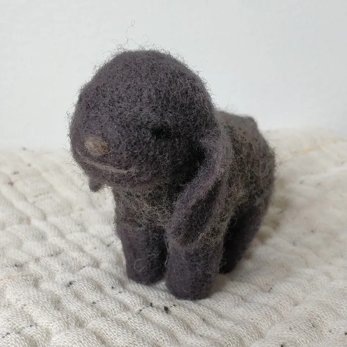 Midos Tail Hand Felted Lamb Grey