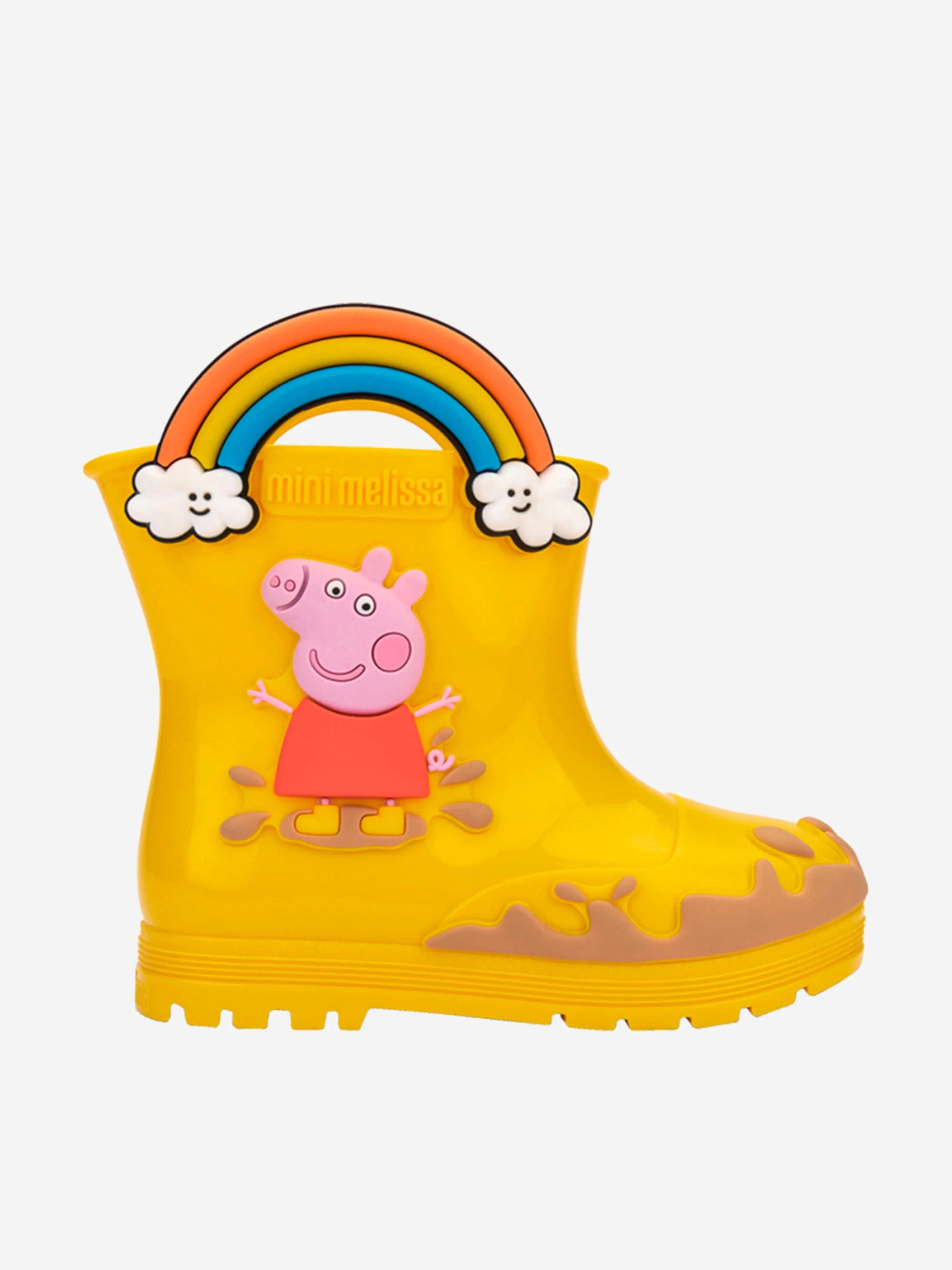 Mini Melissa Girls Peppa Pig Wellies in Yellow