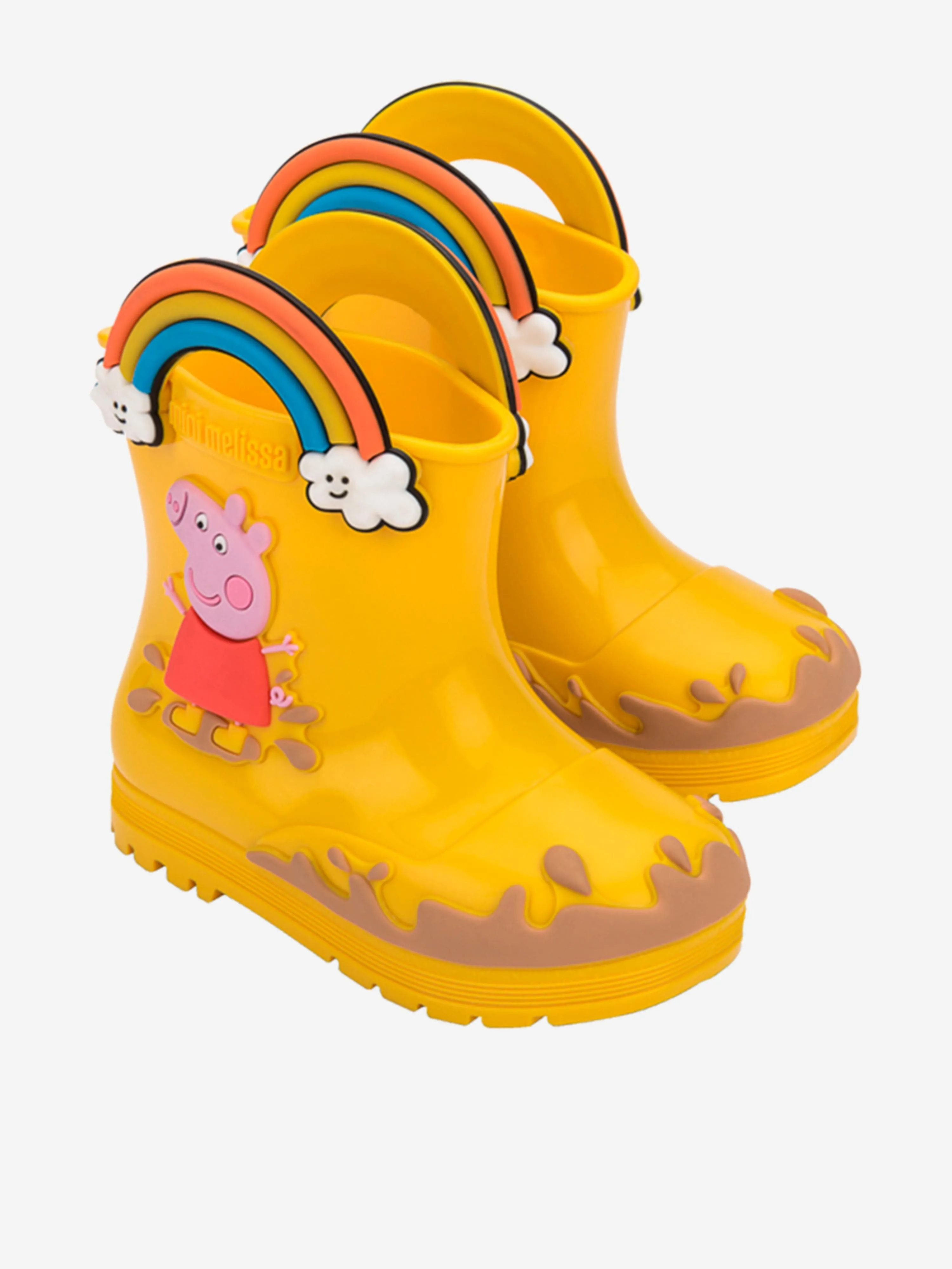 Mini Melissa Girls Peppa Pig Wellies in Yellow