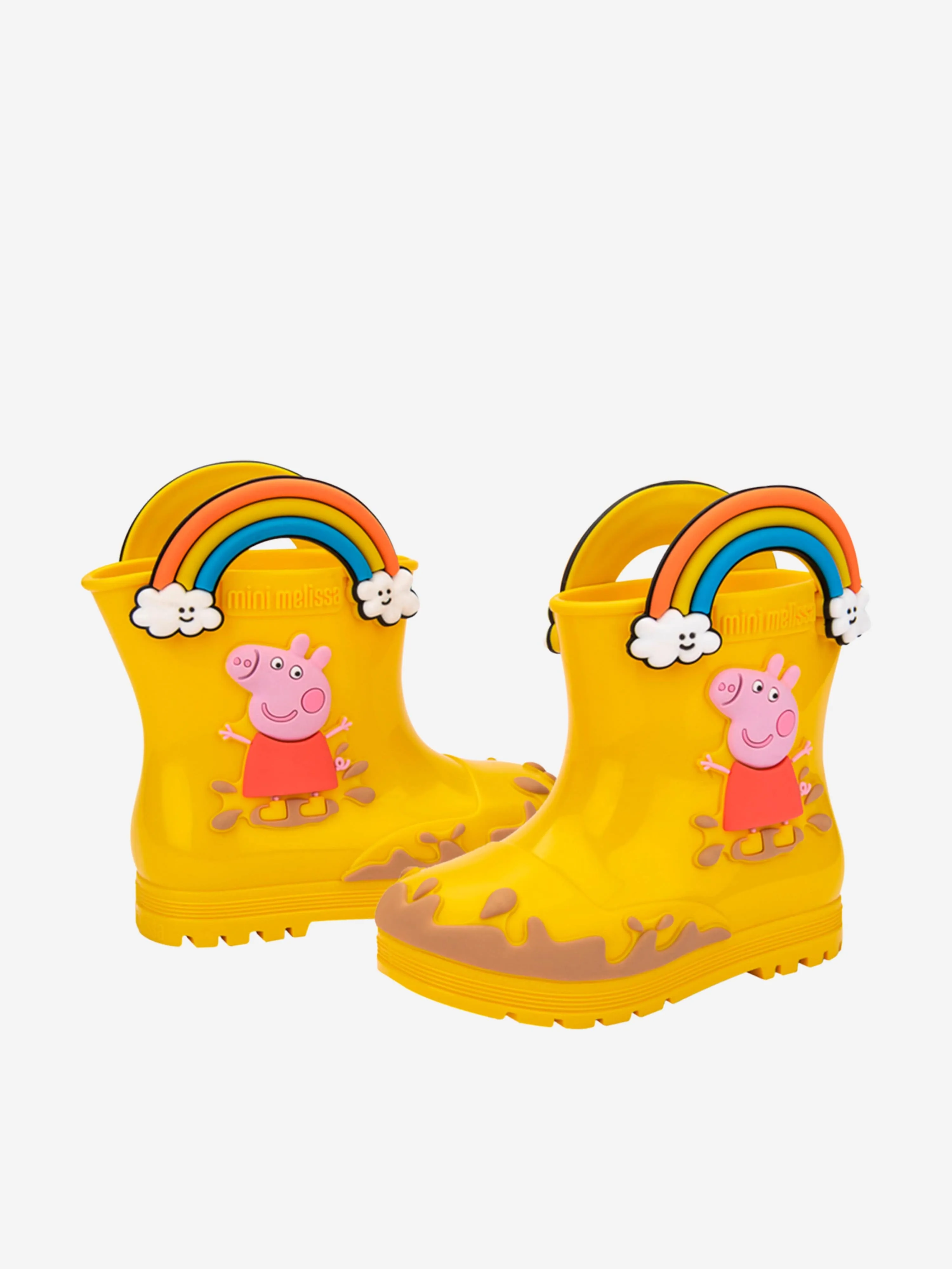 Mini Melissa Girls Peppa Pig Wellies in Yellow