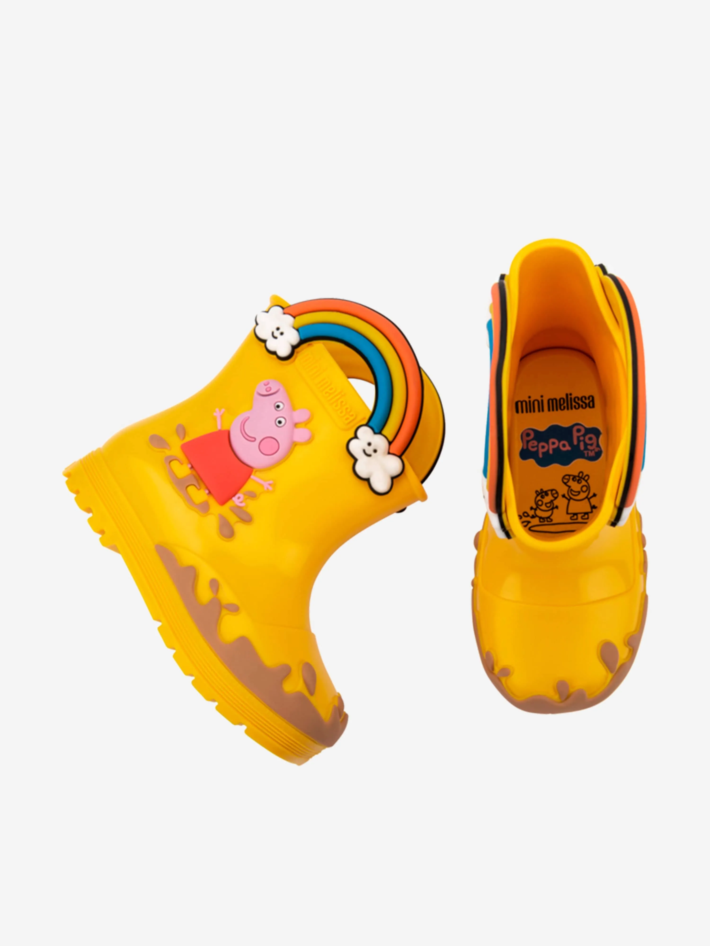 Mini Melissa Girls Peppa Pig Wellies in Yellow