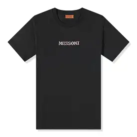 Missoni Embroidered Logo Optic Black T Shirt