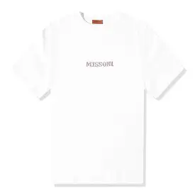 Missoni Embroidered Logo Optic White T Shirt