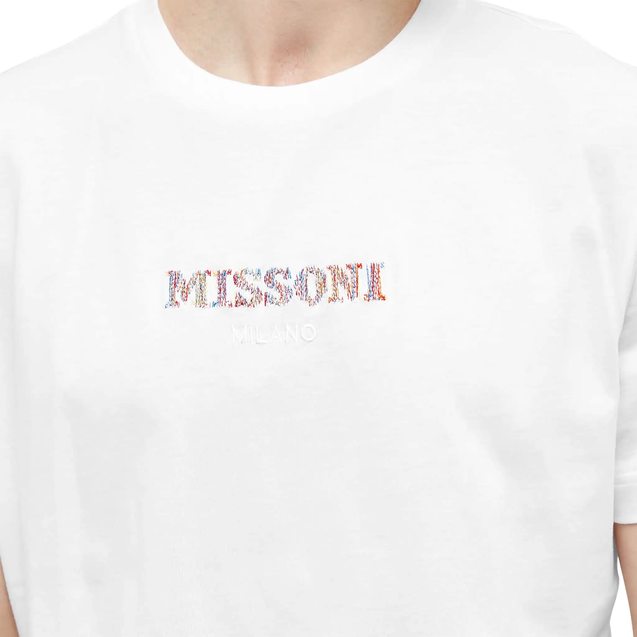 Missoni Embroidered Logo Optic White T Shirt