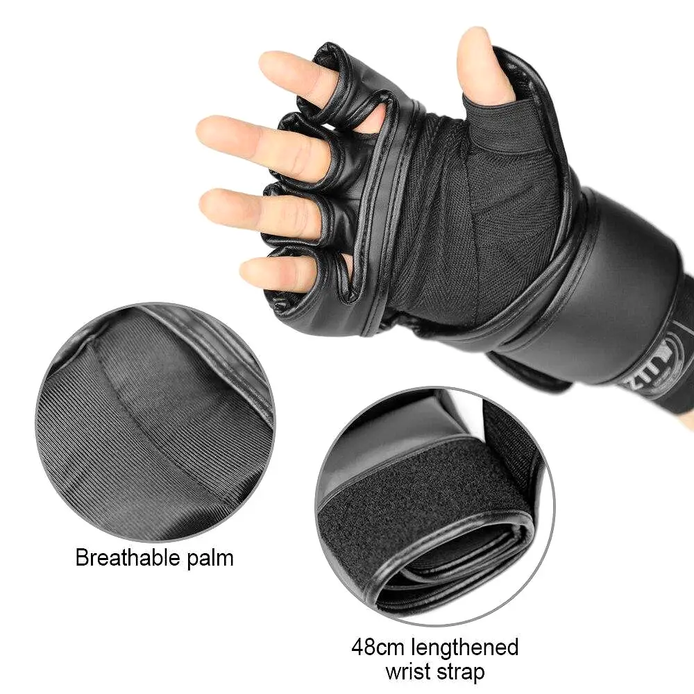 MMA Gloves for Men Women Kickboxing Gloves Boxing Gloves Open Palm Punching Bag Gloves for Boxing Kickboxing Sparring Muay Thai