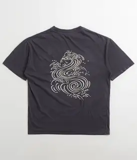 Mollusk Chrysanthemum T-Shirt - Black Indigo