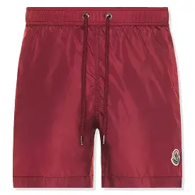 Moncler Burgundy Swim Shorts