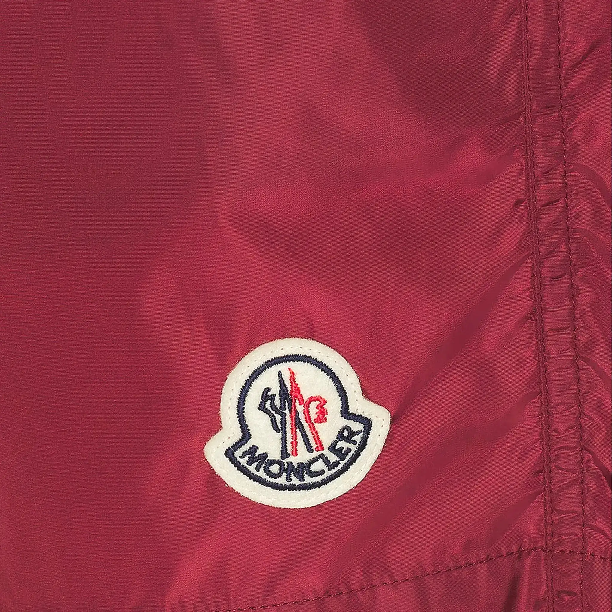 Moncler Burgundy Swim Shorts