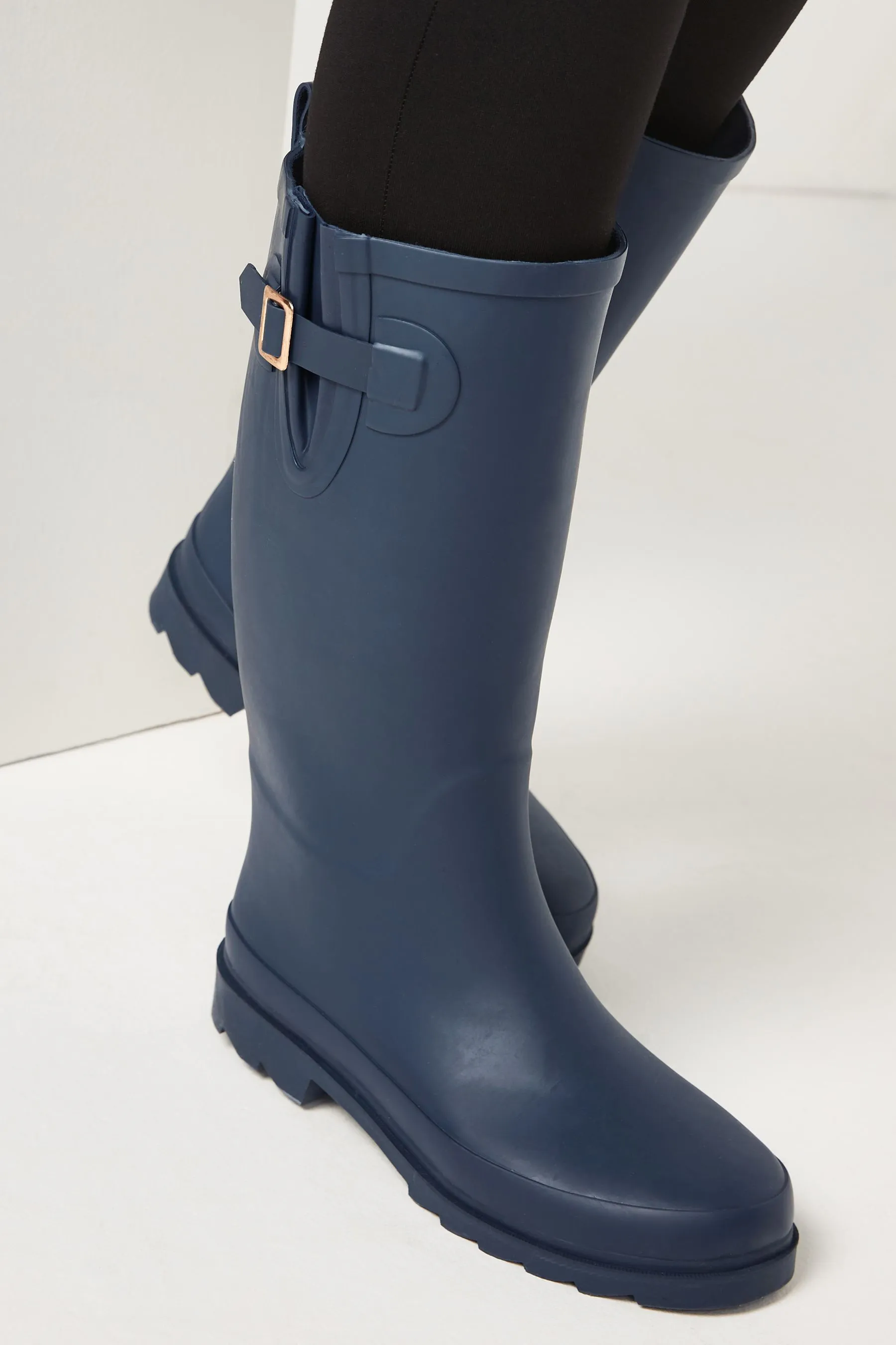 Navy Wellies