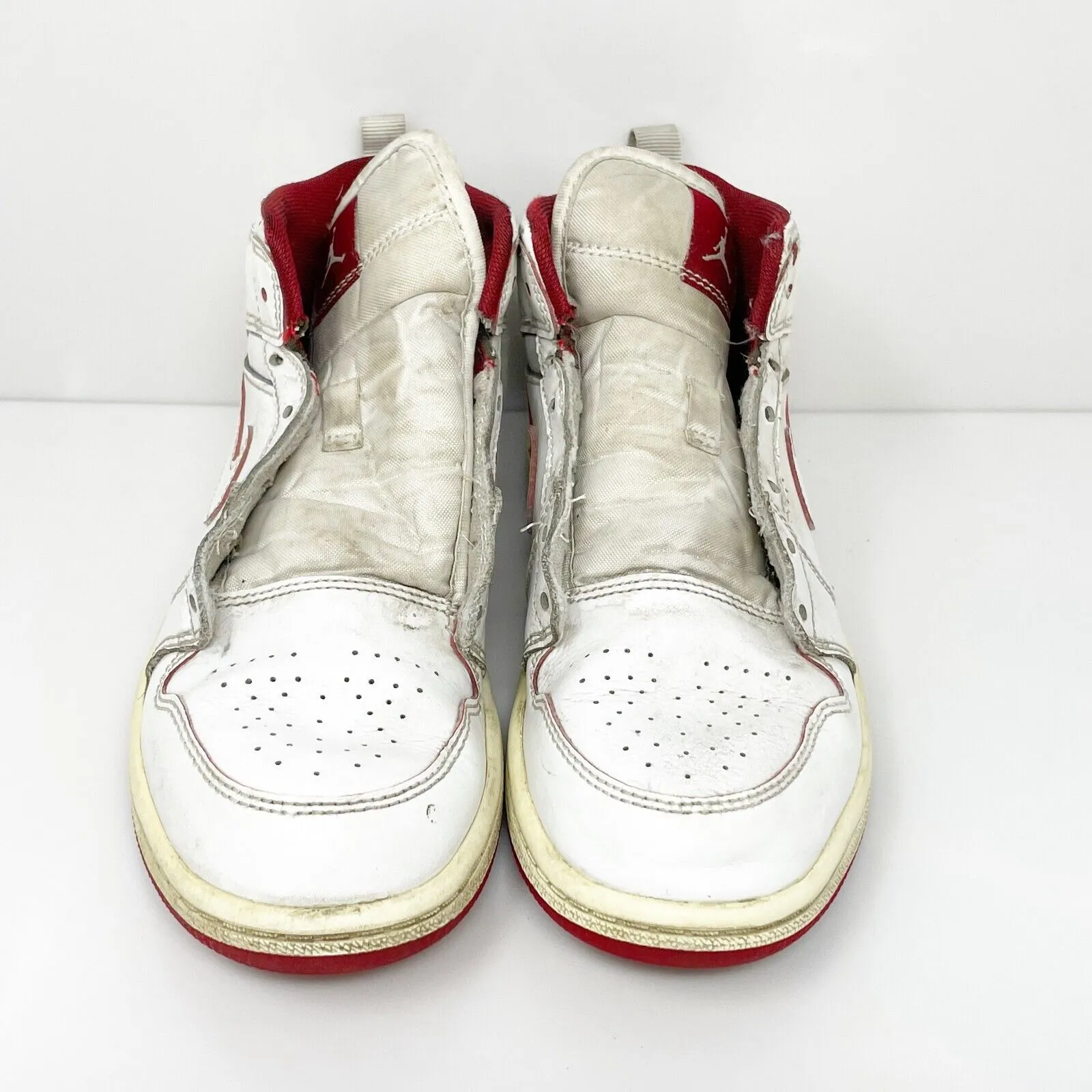 Nike Boys Air Jordan 1 Mid 640734-103 White Basketball Shoes Sneakers Size 1.5Y