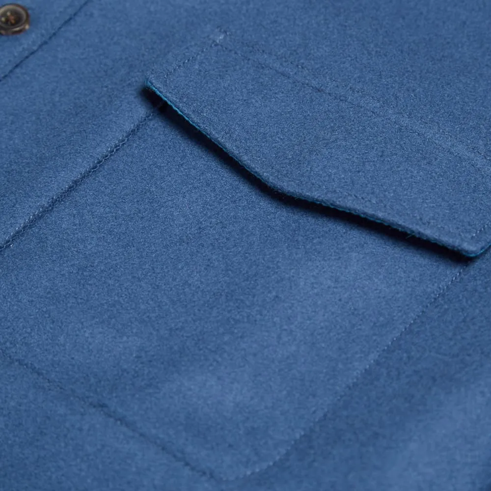 Norse Projects Jens Melton Wool ShirtLake Blue