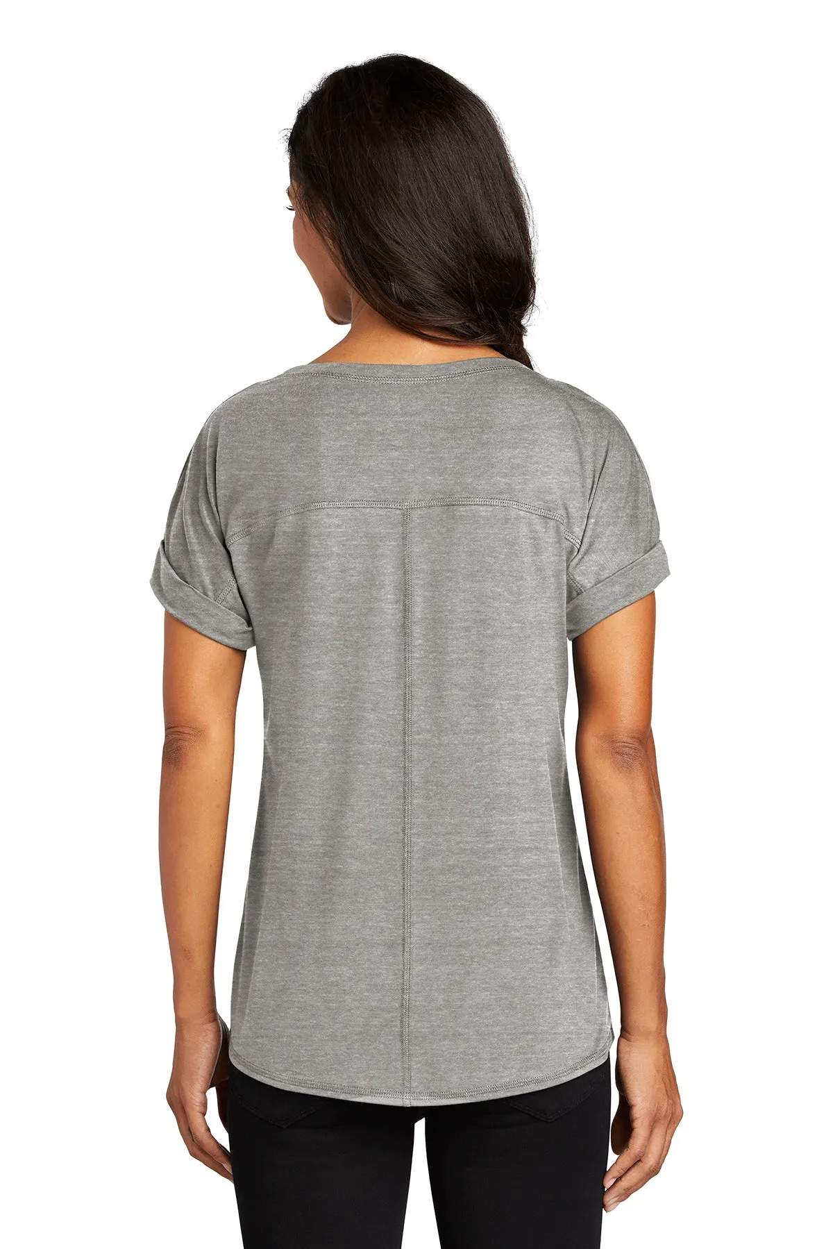 OGIO Ladies Luuma Cuffed Custom Tees, Petrol Grey