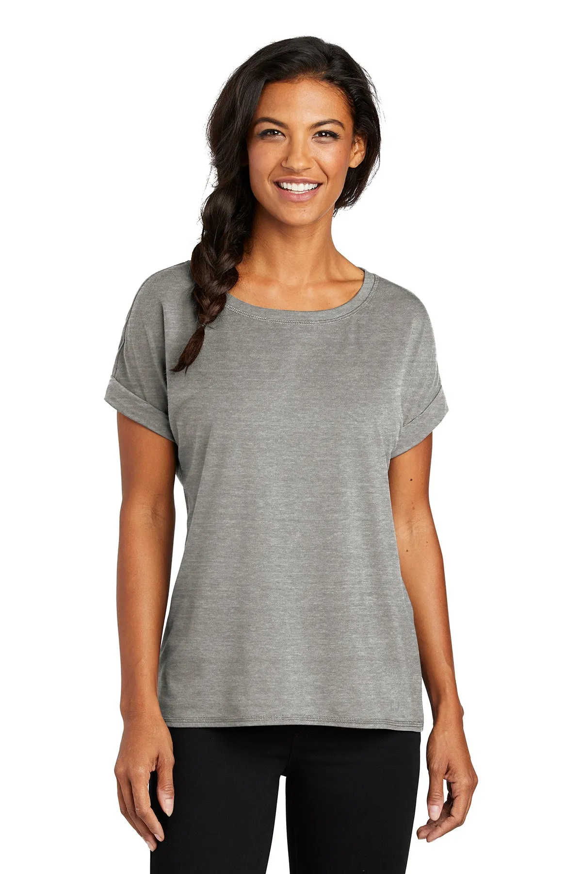 OGIO Ladies Luuma Cuffed Custom Tees, Petrol Grey