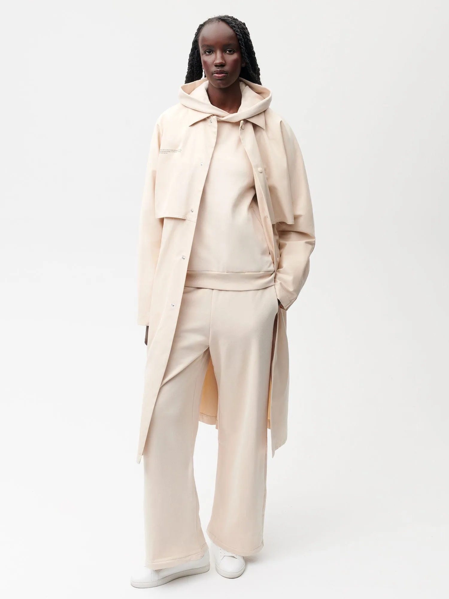 Organic Cotton Trench Coat—sand