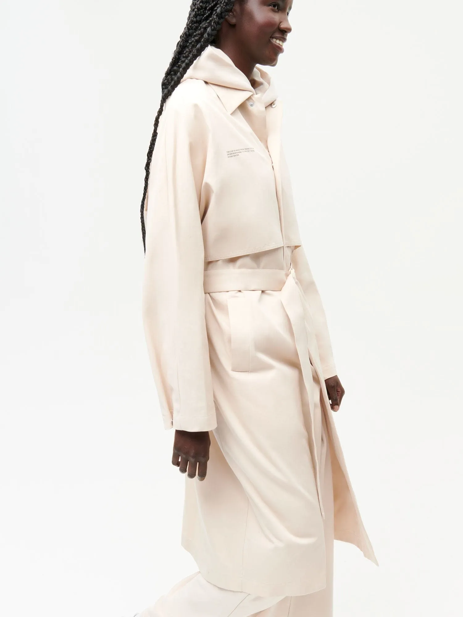 Organic Cotton Trench Coat—sand