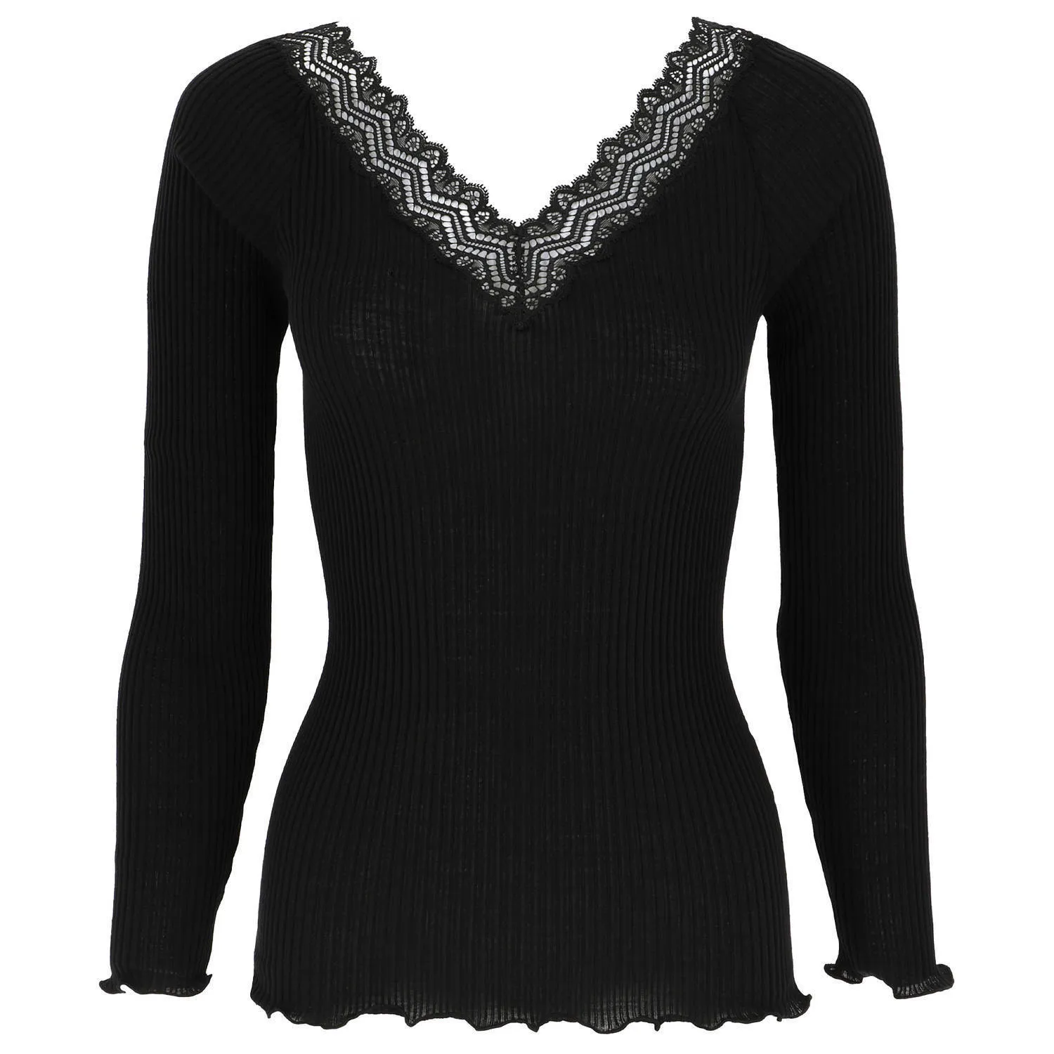 Oscalito  |Casual Style Wool Silk Long Sleeves Lace Elegant Style