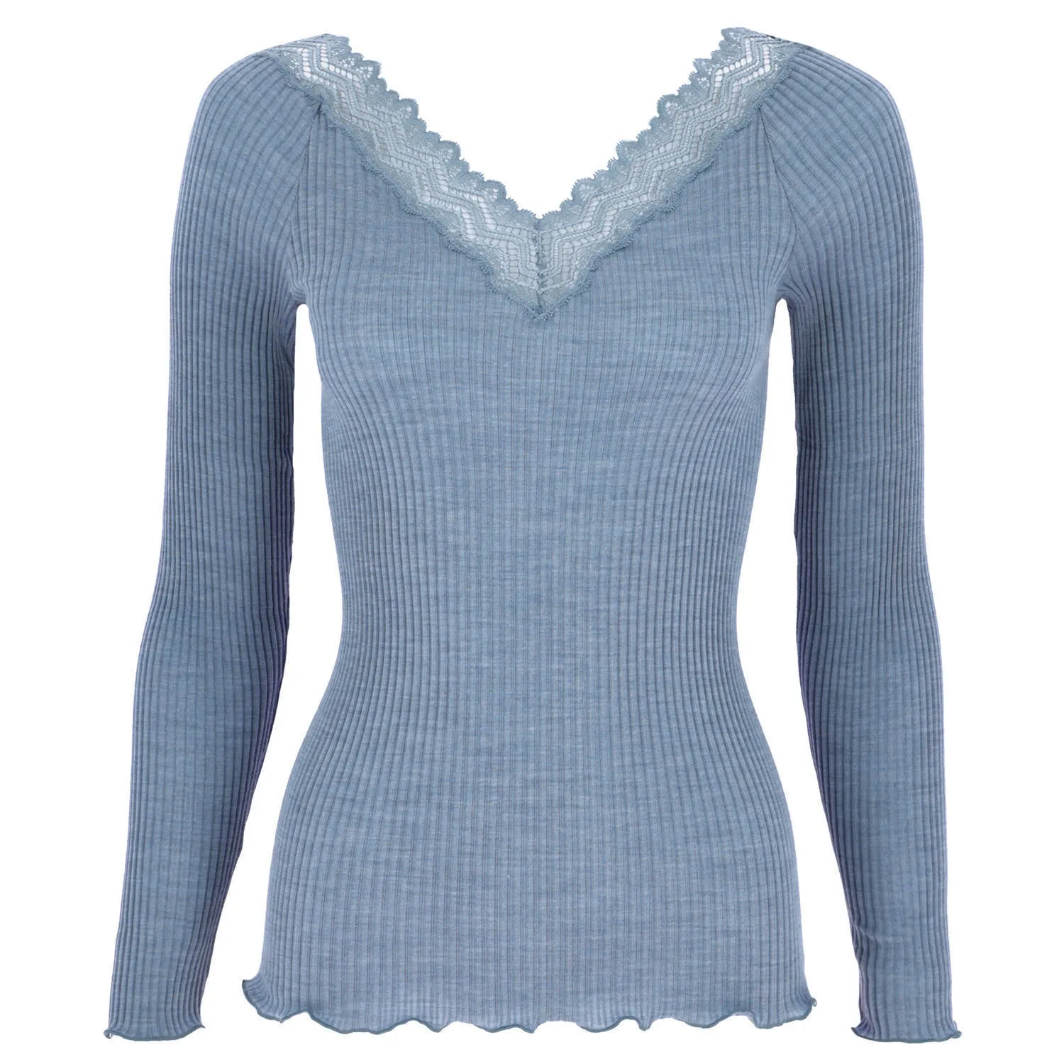 Oscalito  |Casual Style Wool Silk Long Sleeves Lace Elegant Style